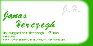 janos herczegh business card